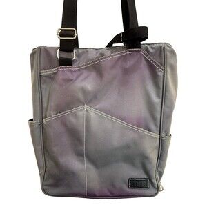 MaggieMather (MM) Original Tennis Pickle Ball Tote Bag Purple Grey Iridescent